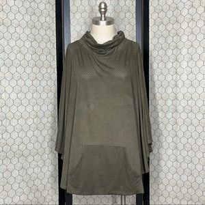 PLANET Lauren G Microfiber Cowl Neck Poncho